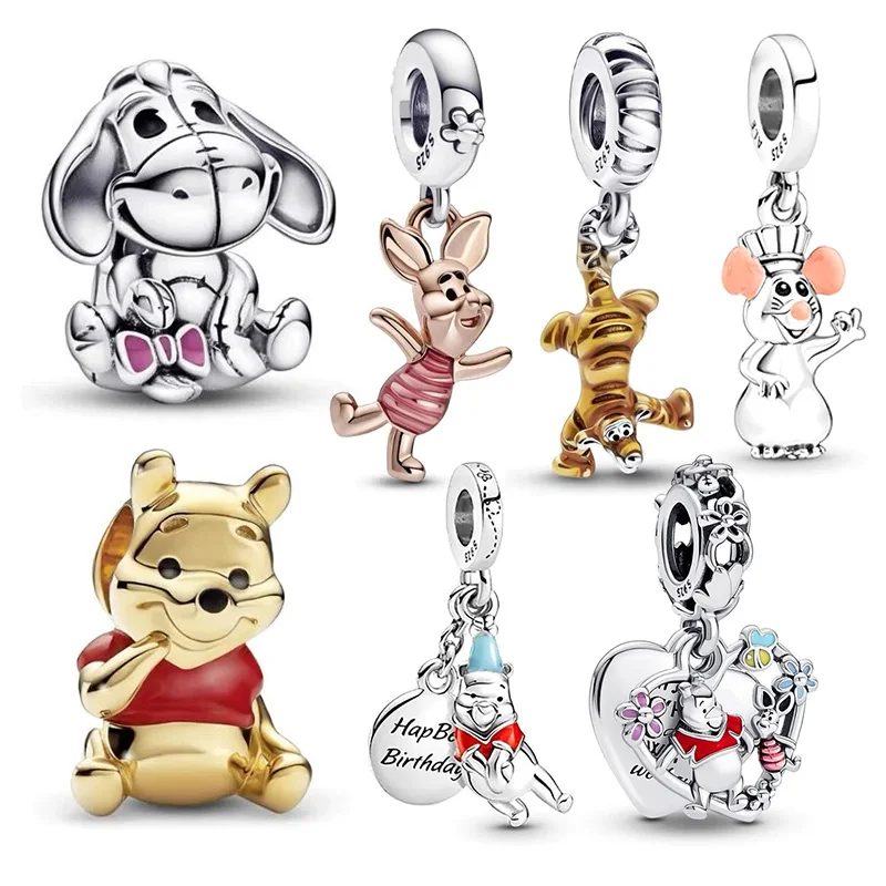 Pooh Bear Eeyore Piglet Tigger (Fit Pandora Bracelet) DIY Charm S925 Silver Plating 
Pooh Bear Eeyore Piglet Tigger (Fit Pandora Bracelet) DIY Charm S925 Silver Plating