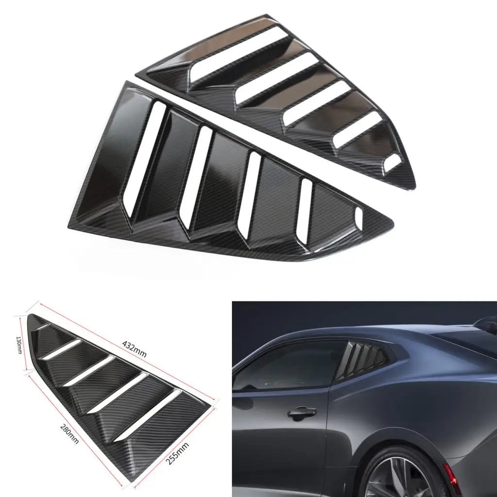 2PCS Rear Window Quarter Side Vent Window Louvers Scoop Cover for Chevrolet Camaro Carbon Fibre Black Car Styling
2PCS Rear Window Quarter Side Vent Window Louvers Scoop Cover for Chevrolet Camaro Carbon Fibre Black Car Styling
