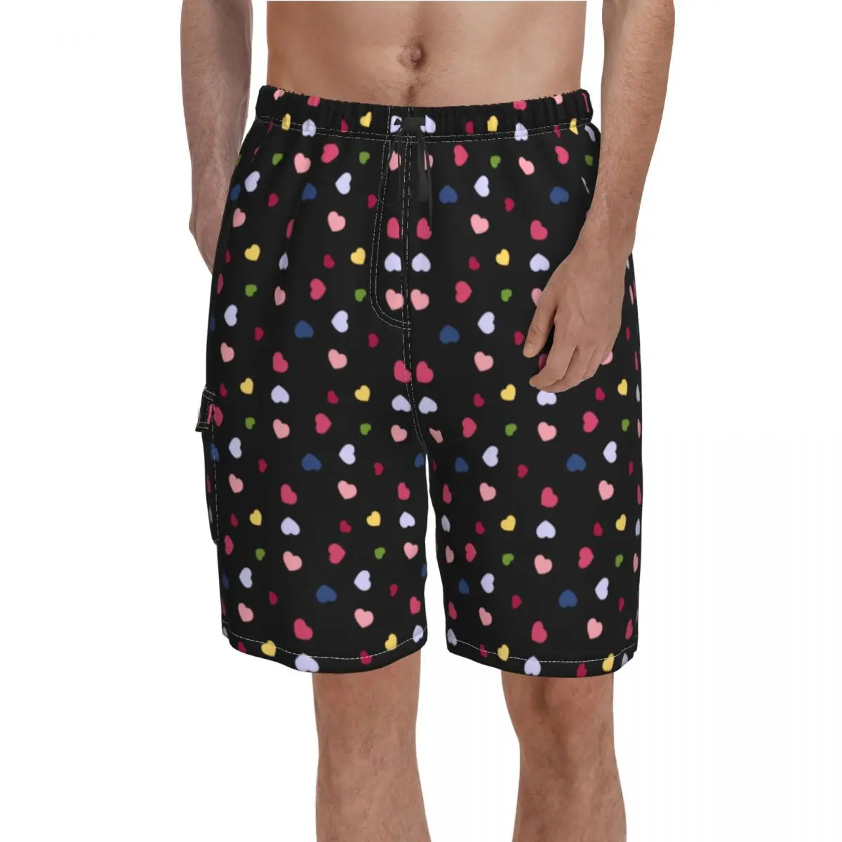 Cute Heart Board Shorts Colorful Hearts Pattern Beach Short Pants Hot Men's Pattern Printed Swim Trunks Plus Size
Cute Heart Board Shorts Colorful Hearts Pattern Beach Short Pants Hot Men's Pattern Printed Swim Trunks Plus Size