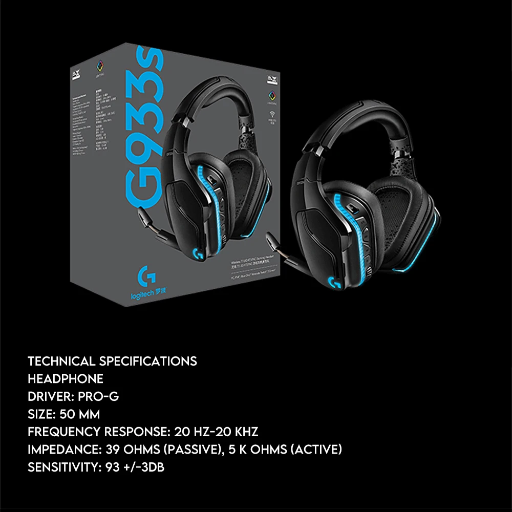 Проводная Беспроводная игровая гарнитура Logitech G933s RGB 7,1 объемный звук DTS наушники совместимы с ПК геймером
Проводная Беспроводная игровая гарнитура Logitech G933s RGB 7,1 объемный звук DTS наушники совместимы с ПК геймером