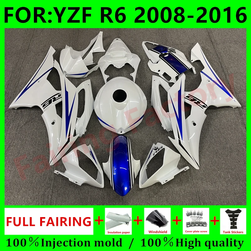 Motorcycle full Fairing Kit fit For YZF R6 2008 2009 2010 2011 2012 2013 2014 2015 2016 YFZ-R6 Bodywork Fairings set blue white
Motorcycle full Fairing Kit fit For YZF R6 2008 2009 2010 2011 2012 2013 2014 2015 2016 YFZ-R6 Bodywork Fairings set blue white