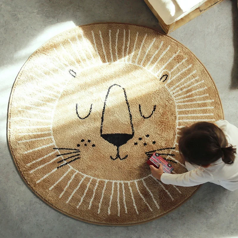 Baby Play Mats Crawling Carpet Kids Room Floor Rugs Round Cartoon Lion Game Pad Playmat Children Room Decoration
Baby Play Mats Crawling Carpet Kids Room Floor Rugs Round Cartoon Lion Game Pad Playmat Children Room Decoration