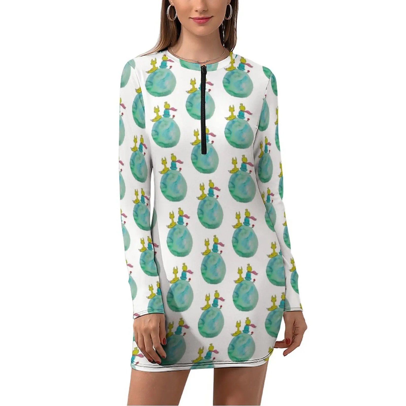 The Little Prince Bodycon Dress Ladies Cute Fox Print Cute Dresses Autumn Long Sleeve Street Style Graphic Dress Big Size
The Little Prince Bodycon Dress Ladies Cute Fox Print Cute Dresses Autumn Long Sleeve Street Style Graphic Dress Big Size