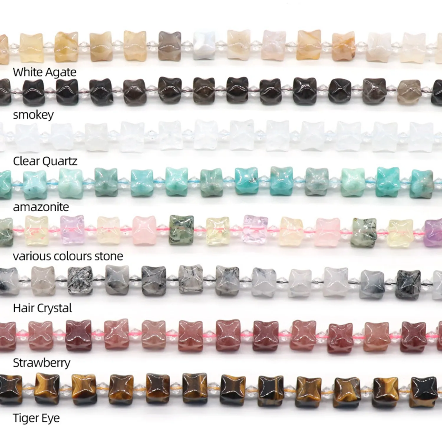 Handmade Craved Gemstone Merkaba Stars Beads for Making Jewelry 12x20MM 22PCS/Strand Protection Meditation Energy Crystal
Handmade Craved Gemstone Merkaba Stars Beads for Making Jewelry 12x20MM 22PCS/Strand Protection Meditation Energy Crystal