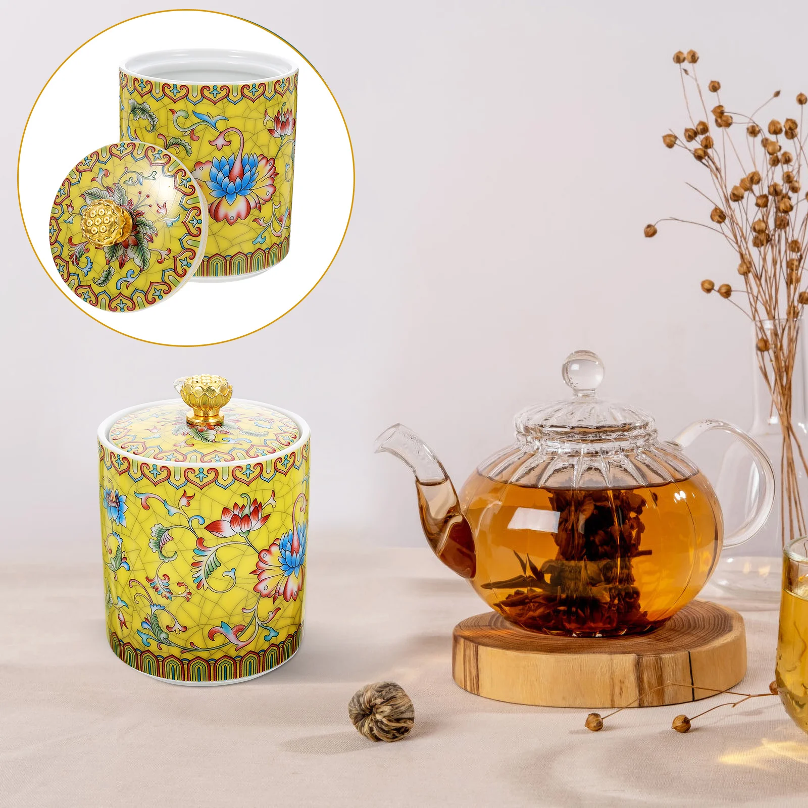 Jar Ceramic Tea Jars Storage Canister Vintage Candy Airtight Pantry Spaghetti Cookie Loose Porcelain Container Flour Pasta
Jar Ceramic Tea Jars Storage Canister Vintage Candy Airtight Pantry Spaghetti Cookie Loose Porcelain Container Flour Pasta