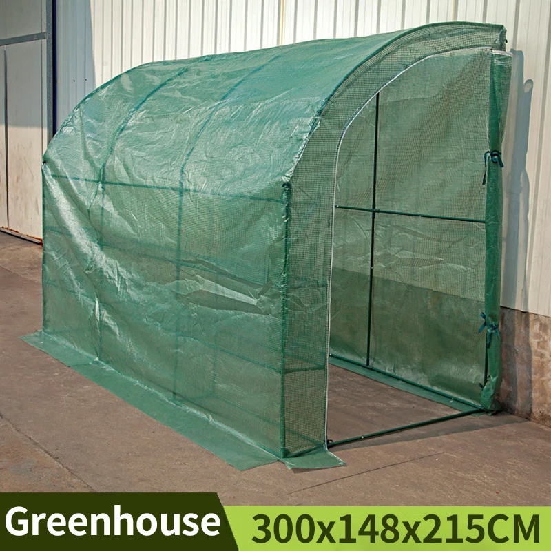 300x148x215CM Courtyard Walk-in Half Side Greenhouse Garden Multilayer Flower Rack Rain-proof Steel Pipe Greenhouse For Planting
300x148x215CM Courtyard Walk-in Half Side Greenhouse Garden Multilayer Flower Rack Rain-proof Steel Pipe Greenhouse For Planting