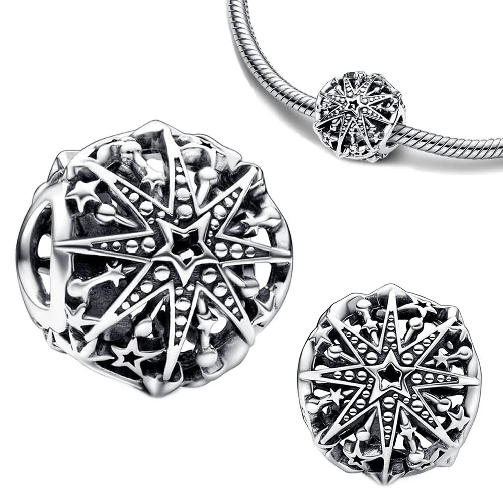 2022 New 925 Sterling Silver Celestial Snowflake Charm Fit Original Bracelet Pendant Beads for Women Fine DIY Bead Jewelry Gift
2022 New 925 Sterling Silver Celestial Snowflake Charm Fit Original Bracelet Pendant Beads for Women Fine DIY Bead Jewelry Gift