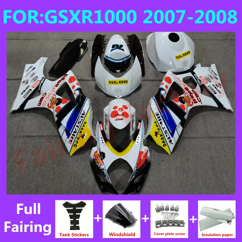NEW ABS Motorcycle Whole Fairing kit fit for GSXR1000 GSXR 1000 07 08 GSX-R1000 K7 2007 2008 full Fairings kits set white yellow
NEW ABS Motorcycle Whole Fairing kit fit for GSXR1000 GSXR 1000 07 08 GSX-R1000 K7 2007 2008 full Fairings kits set white yellow