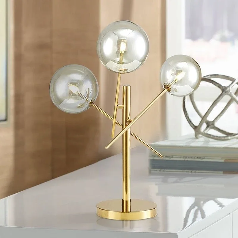 

Nordic Minimalist Magic Bean Glass Ball Lampshade Led Floor Lamp Living Room Study Light Bedroom Bedside Decorative Table Lights