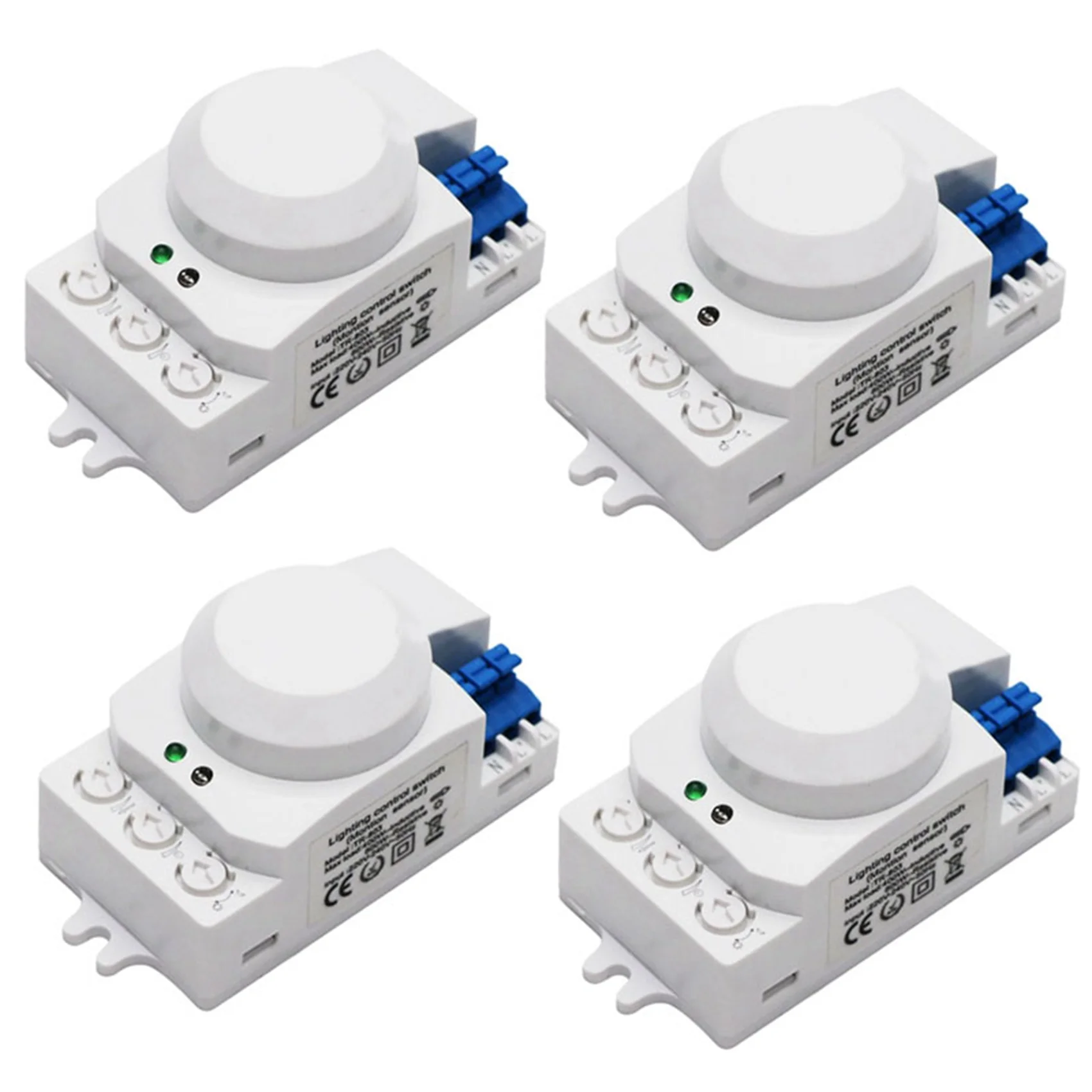 

4X 5.8Ghz HF System LED Microwave 360 Degree Motion Sensor Light Switch Body Motion Detector,White