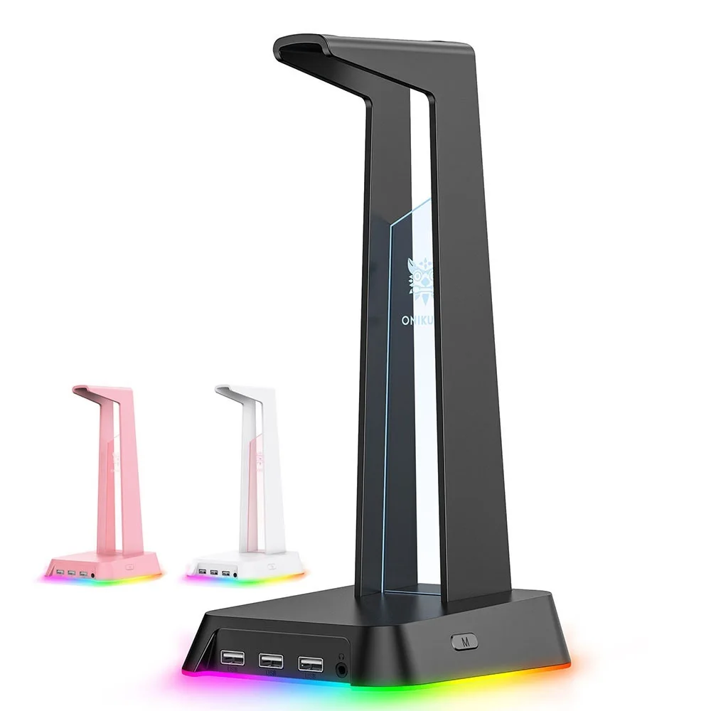 Подставка для Игровых Наушников RGB, настольный держатель для гарнитуры, светящийся Логотип с 3 USB и 3,5 мм вспомогательными портами
Подставка для Игровых Наушников RGB, настольный держатель для гарнитуры, светящийся Логотип с 3 USB и 3,5 мм вспомогательными портами