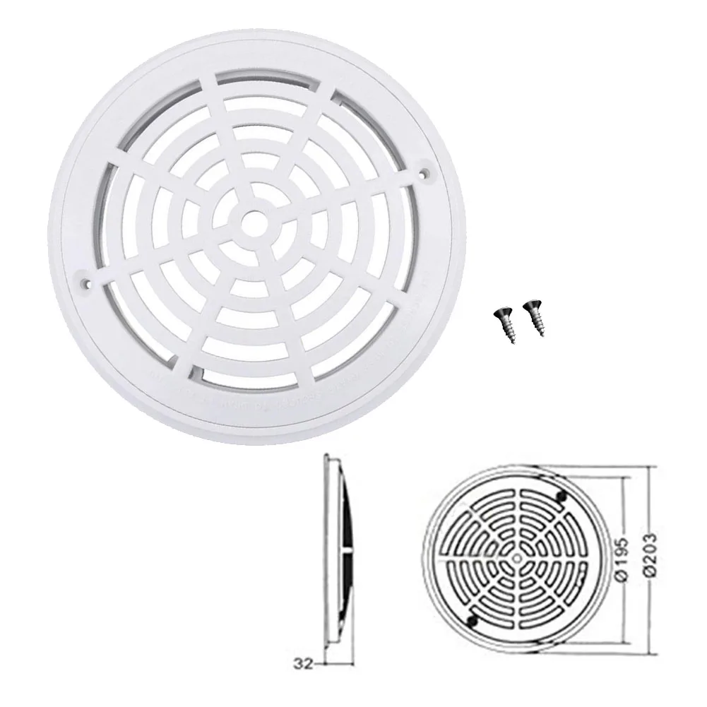 None Drain Cover Swimming Pool Main Drain Cover Universal White With Screws 203 Mm ABS Plastic Cover Replacement
None Drain Cover Swimming Pool Main Drain Cover Universal White With Screws 203 Mm ABS Plastic Cover Replacement