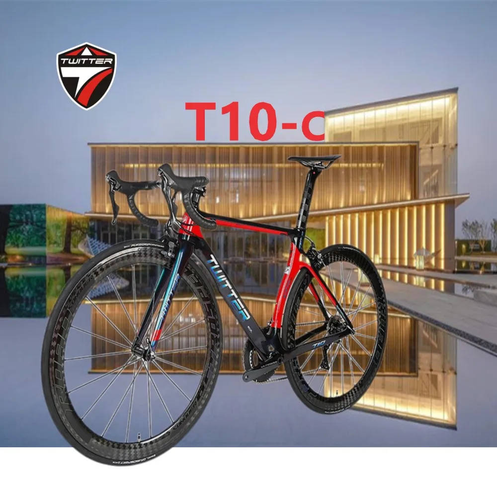TWITTER T10 FULL COLOR CHANGE UT R8000-22S V Brake T800 carbon fiber road bike 700*23C professional racing bycicle Carbon wheels
TWITTER T10 FULL COLOR CHANGE UT R8000-22S V Brake T800 carbon fiber road bike 700*23C professional racing bycicle Carbon wheels