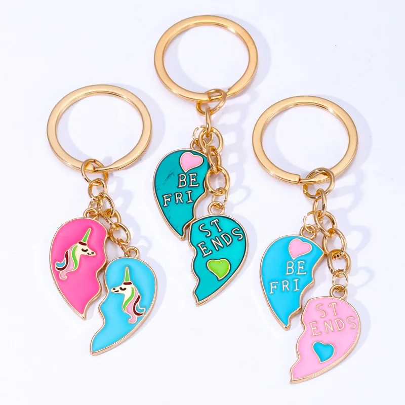 Colorful Unicorn Love Enamel Best Friend Couple Keychain For Key Ring Heart DIY Handmade Jewelry Gifts Accessories Wholesale
Colorful Unicorn Love Enamel Best Friend Couple Keychain For Key Ring Heart DIY Handmade Jewelry Gifts Accessories Wholesale