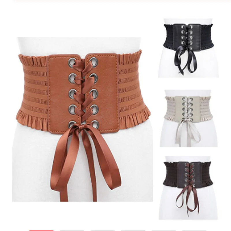 New Women Ladies Fashion Stretch Belt Tassels Elastic Buckle Wide Dress Corset Waistband PU Leather Tie Bowknot Belt
New Women Ladies Fashion Stretch Belt Tassels Elastic Buckle Wide Dress Corset Waistband PU Leather Tie Bowknot Belt