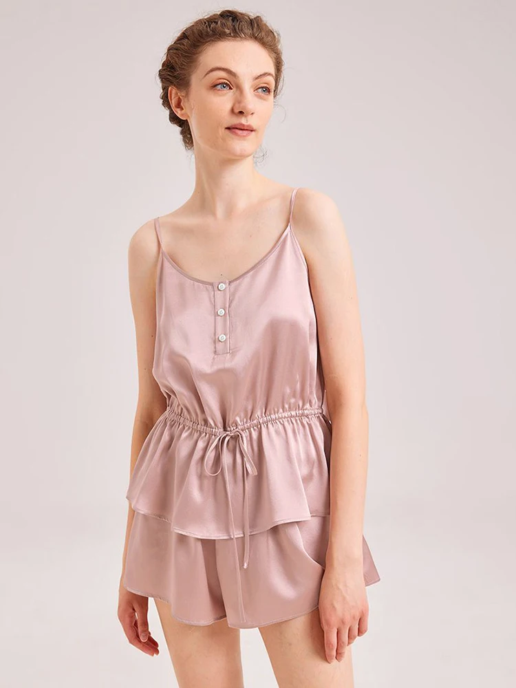 Hiloc Lace Up Satin Pajamas For Women Nightie Pink Backless Cute Clothes Loose Spaghetti Strap Loungewear Set Chic Sleepwear
Hiloc Lace Up Satin Pajamas For Women Nightie Pink Backless Cute Clothes Loose Spaghetti Strap Loungewear Set Chic Sleepwear