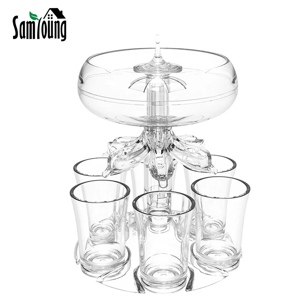 Liquor Dispenser 6 Shot Wine Glass Whisky Beer Dispenser Holder Stand Drinking Games Tools for Christmas Home Party Bar Acrylic
Liquor Dispenser 6 Shot Wine Glass Whisky Beer Dispenser Holder Stand Drinking Games Tools for Christmas Home Party Bar Acrylic