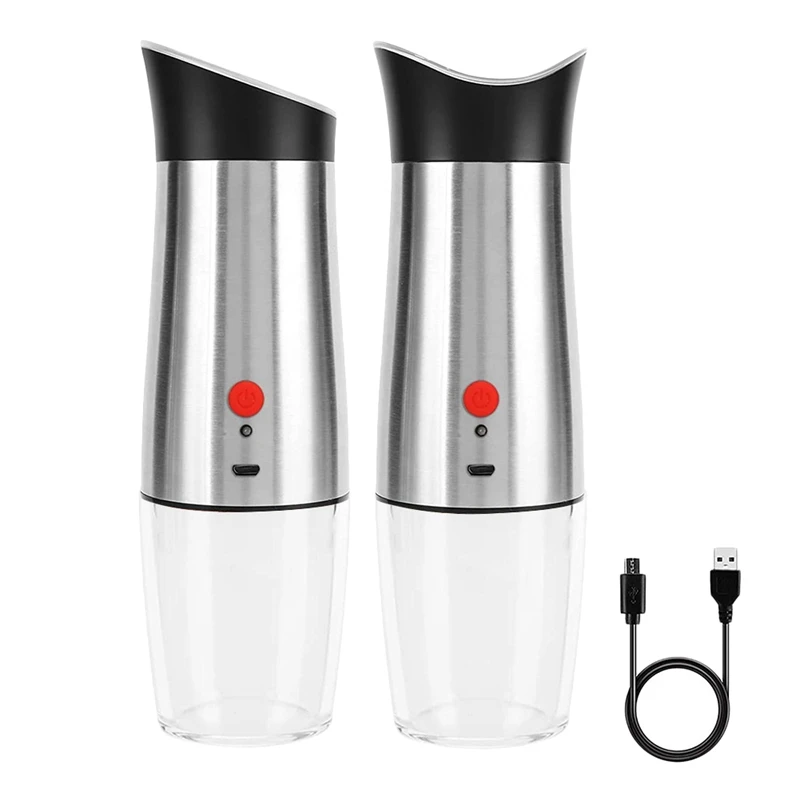 Electric Salt And Pepper Grinders Set, Rechargeable Pepper Mill,Automatic Seasoning Mills, Adjustable Grind Coarseness
Electric Salt And Pepper Grinders Set, Rechargeable Pepper Mill,Automatic Seasoning Mills, Adjustable Grind Coarseness