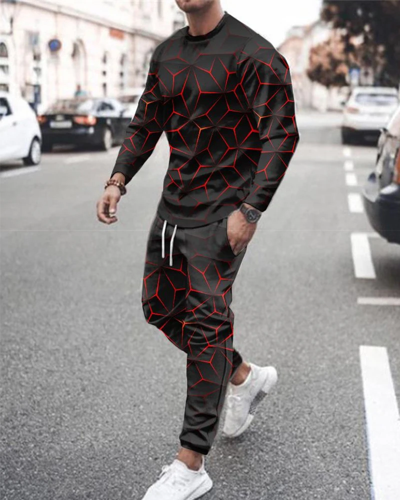 Men's Tracksuit Casual Autumn long Sleeve T-Shirt and long pant Suit two-Piece Set Male Clothing Streetwear Clothes for Men
Men's Tracksuit Casual Autumn long Sleeve T-Shirt and long pant Suit two-Piece Set Male Clothing Streetwear Clothes for Men