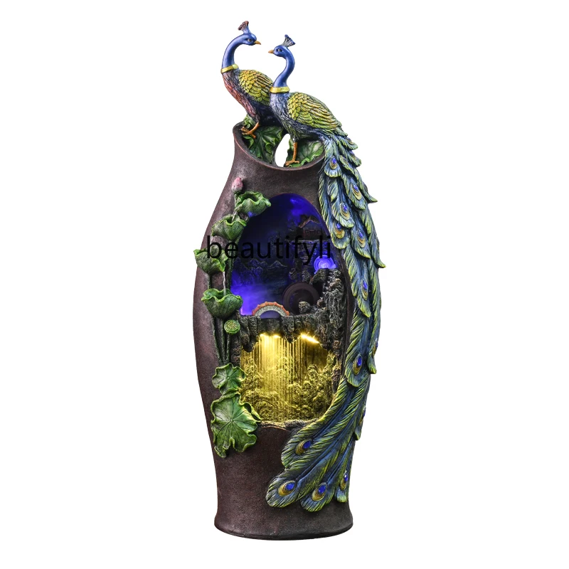 yj Large Chinese Water Fountain Peacock Decoration Lucky Humidifier Home Decoration Floor Landscape
yj Large Chinese Water Fountain Peacock Decoration Lucky Humidifier Home Decoration Floor Landscape