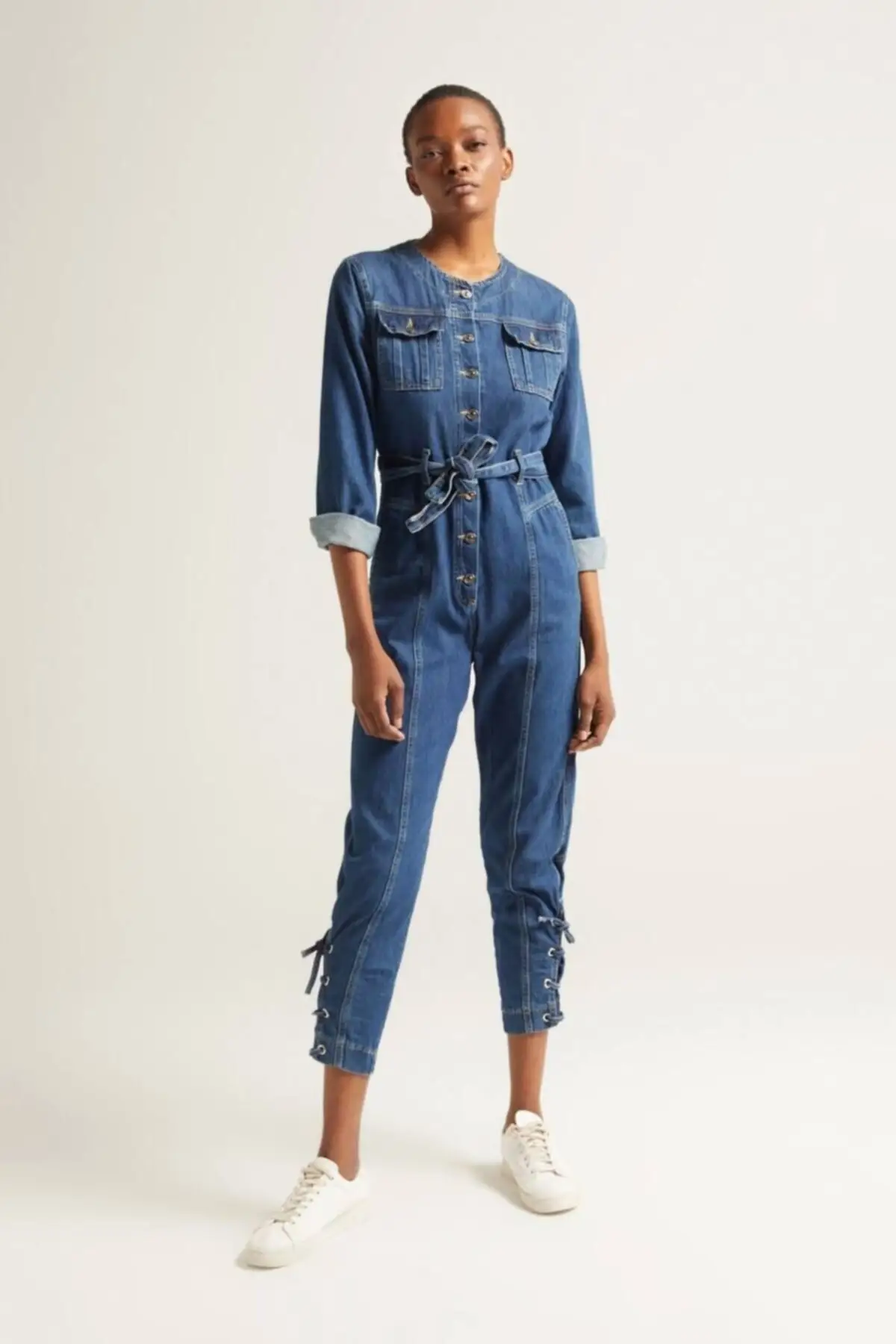 Women's Overalls Lacing Detailed Jeans & Denim Hot Style Quality Fabric Sleeveless Baggy Trousers Casual Jumpsuit
Women's Overalls Lacing Detailed Jeans & Denim Hot Style Quality Fabric Sleeveless Baggy Trousers Casual Jumpsuit