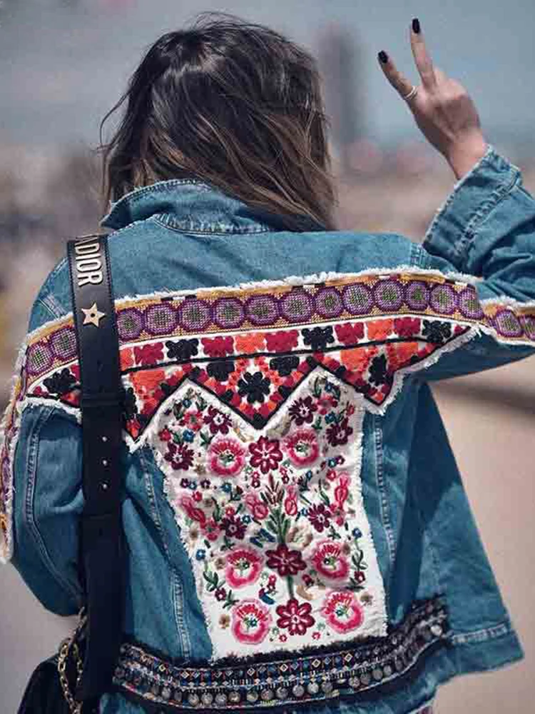 Embroidery Bohemian Loose Denim Jacket Women 2022 Autumn Winter Long Sleeve Jacket Coat Female Ethnic Hippie Chic Gypsy Outwear
Embroidery Bohemian Loose Denim Jacket Women 2022 Autumn Winter Long Sleeve Jacket Coat Female Ethnic Hippie Chic Gypsy Outwear