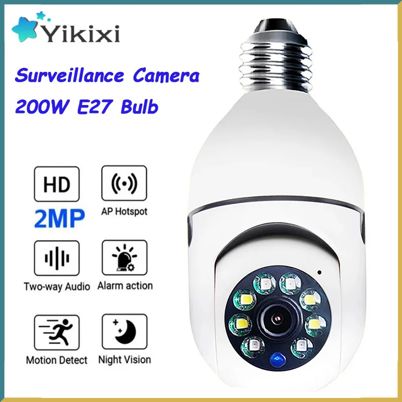 Wifi E27 Bulb IP Camera Night Vision Full Color Automatic Tracking Digital Indoor Surveillance Video Security Monitor Cam
Wifi E27 Bulb IP Camera Night Vision Full Color Automatic Tracking Digital Indoor Surveillance Video Security Monitor Cam