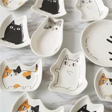 1PC Japanese Grocery Animal Incense Tray Thread Rack Incense Tray Cat Ceramic Oil Dish Plate Decoration Creative Home