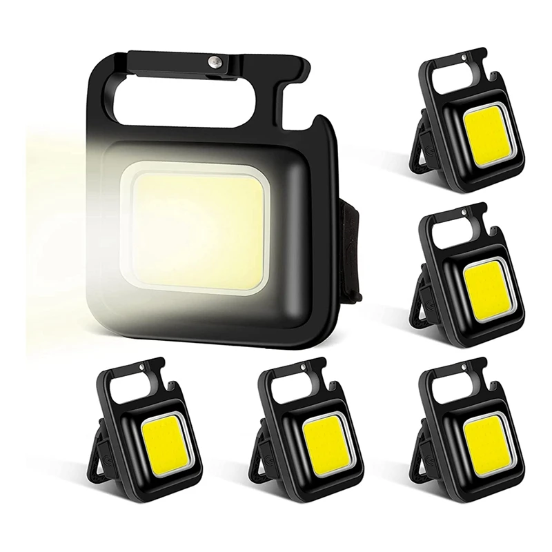 6 Pack COB Small Flashlights Bright Rechargeable Keychain Mini Flashlight 500 Lumens Pocket Flashlight
6 Pack COB Small Flashlights Bright Rechargeable Keychain Mini Flashlight 500 Lumens Pocket Flashlight