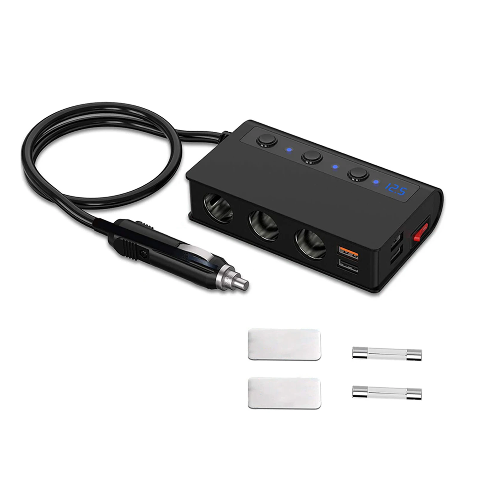Cigarettes Lighter Adapter 180W 12V/24V Power Splitter DC Outlet LED Display Voltage 4 USB Ports Multifunction Car Charger
Cigarettes Lighter Adapter 180W 12V/24V Power Splitter DC Outlet LED Display Voltage 4 USB Ports Multifunction Car Charger