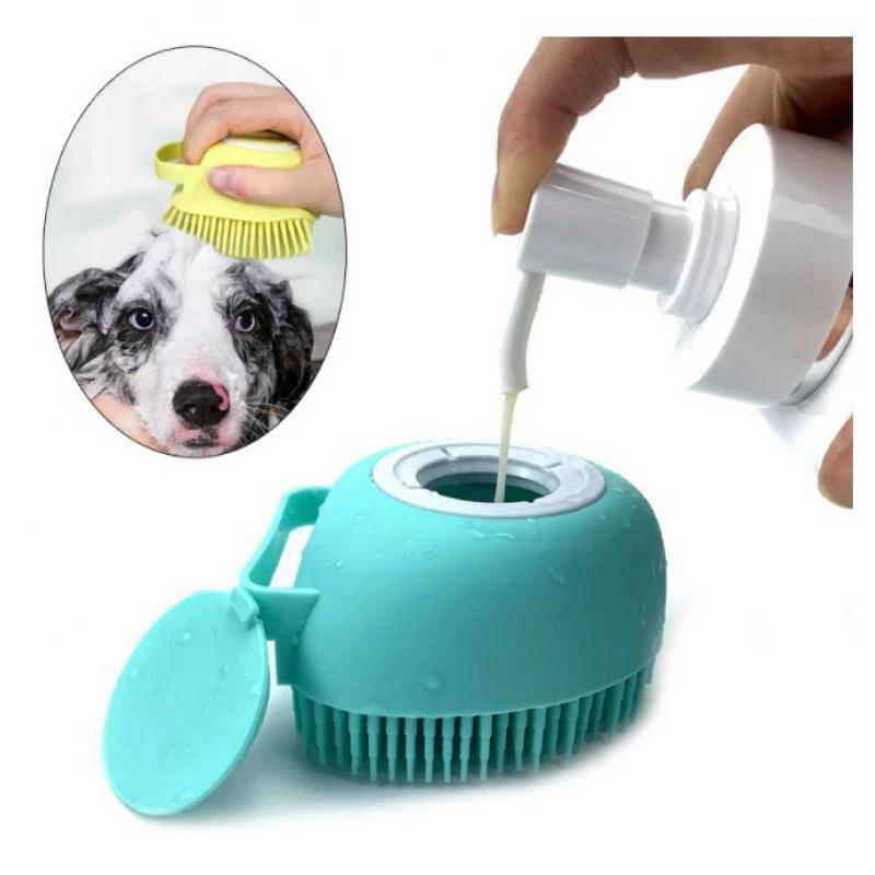 Pet Dog Bath Brush Massage Soft Safety Silicone Comb with Shampoo Box Pet Cleaning Supplies Dog Bathroom Bath Brush for Dog Cats
Pet Dog Bath Brush Massage Soft Safety Silicone Comb with Shampoo Box Pet Cleaning Supplies Dog Bathroom Bath Brush for Dog Cats