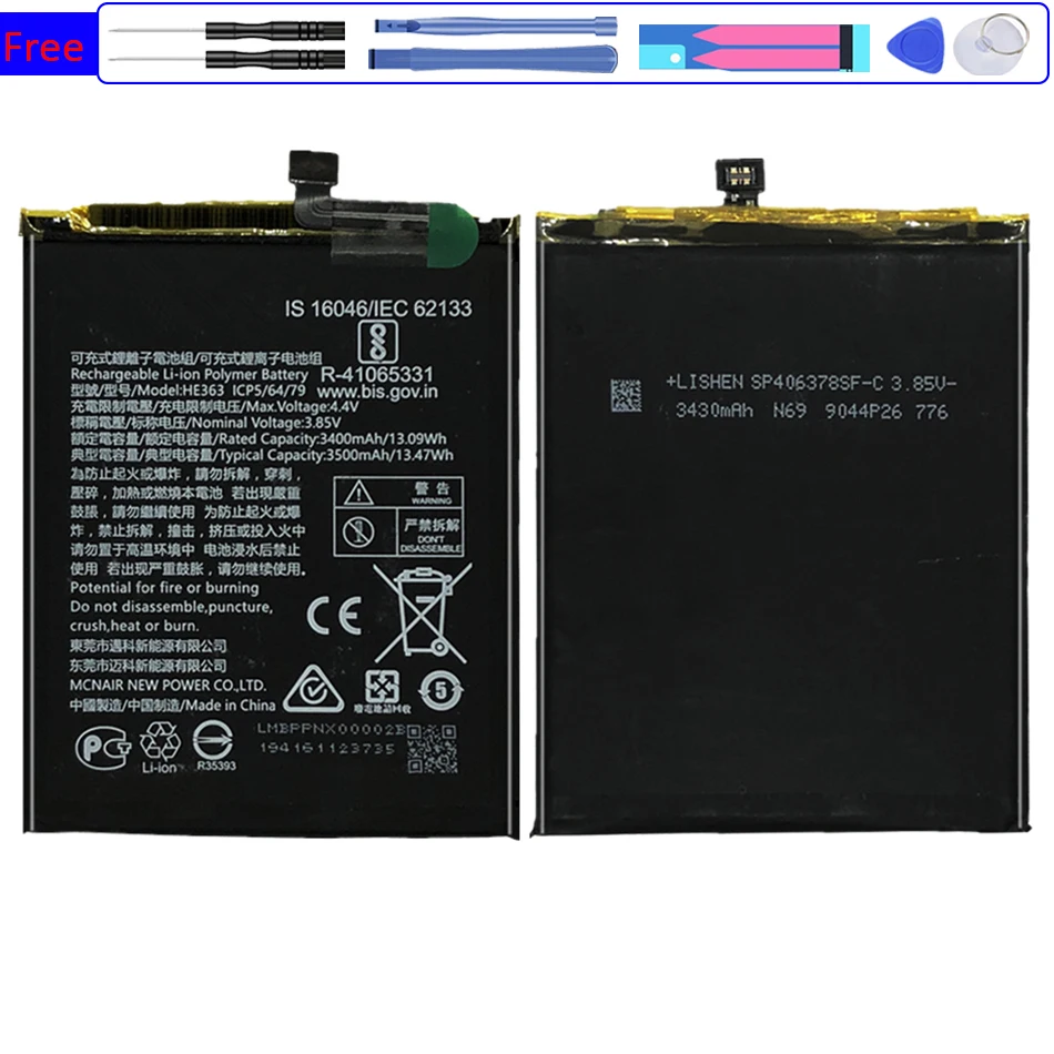 HE363 3500mAh Battery For Nokia X7 TA-1131 TA-1119/For Nokia 8.1 TA-1119 TA-1128 HE 363 Batteries Bateria + Track NO
HE363 3500mAh Battery For Nokia X7 TA-1131 TA-1119/For Nokia 8.1 TA-1119 TA-1128 HE 363 Batteries Bateria + Track NO