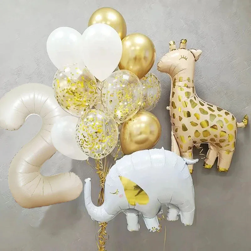 15pcs 32inch Number Giraffe Elephant Animal Foil Balloons Birthday Decorations Kids Girl Boy 1 2 3 4 5 6 7 8 9 Year Old Supplies
15pcs 32inch Number Giraffe Elephant Animal Foil Balloons Birthday Decorations Kids Girl Boy 1 2 3 4 5 6 7 8 9 Year Old Supplies