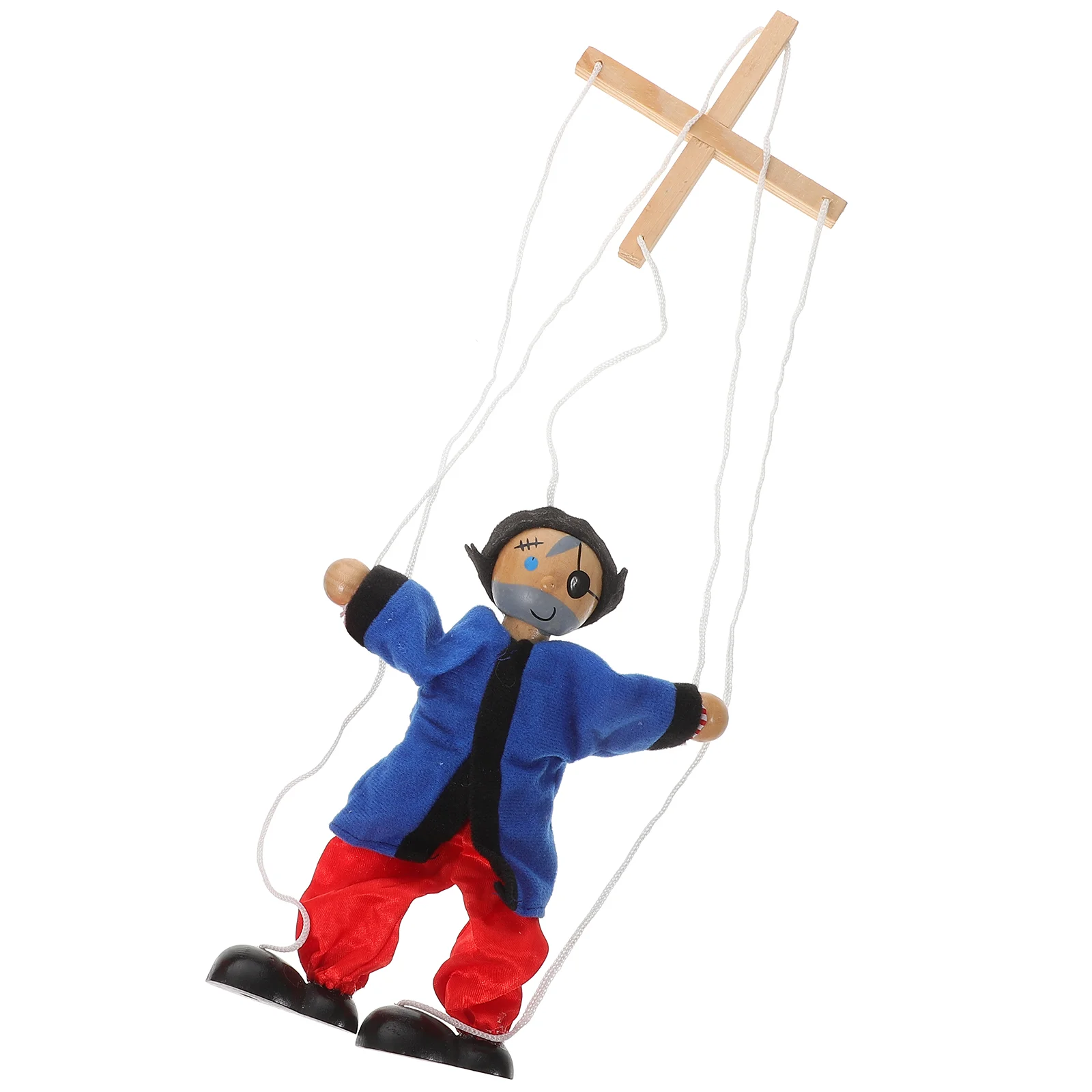 

Puppet Marionette Puppets String Pirate Hand Toy Funny Pull Interactive Marionettes Clown Toys Wooden Cone Show Supplies