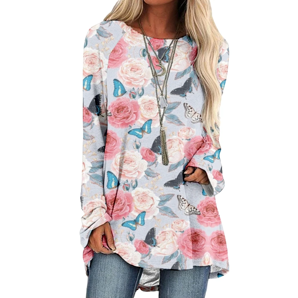Summer Dress Women Long Sleeve Sexy Flower Printed Mini Dresses Ladies Casual Crewneck Short Dresses
Summer Dress Women Long Sleeve Sexy Flower Printed Mini Dresses Ladies Casual Crewneck Short Dresses