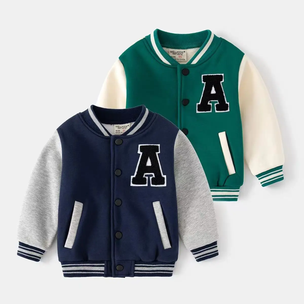 Kids Boys' Plush and Thick Coat Children's Baseball Jacket Autumn and Winter New and Handsome Baby Autumn Thick Coat 2 4 6 Y
Kids Boys' Plush and Thick Coat Children's Baseball Jacket Autumn and Winter New and Handsome Baby Autumn Thick Coat 2 4 6 Y