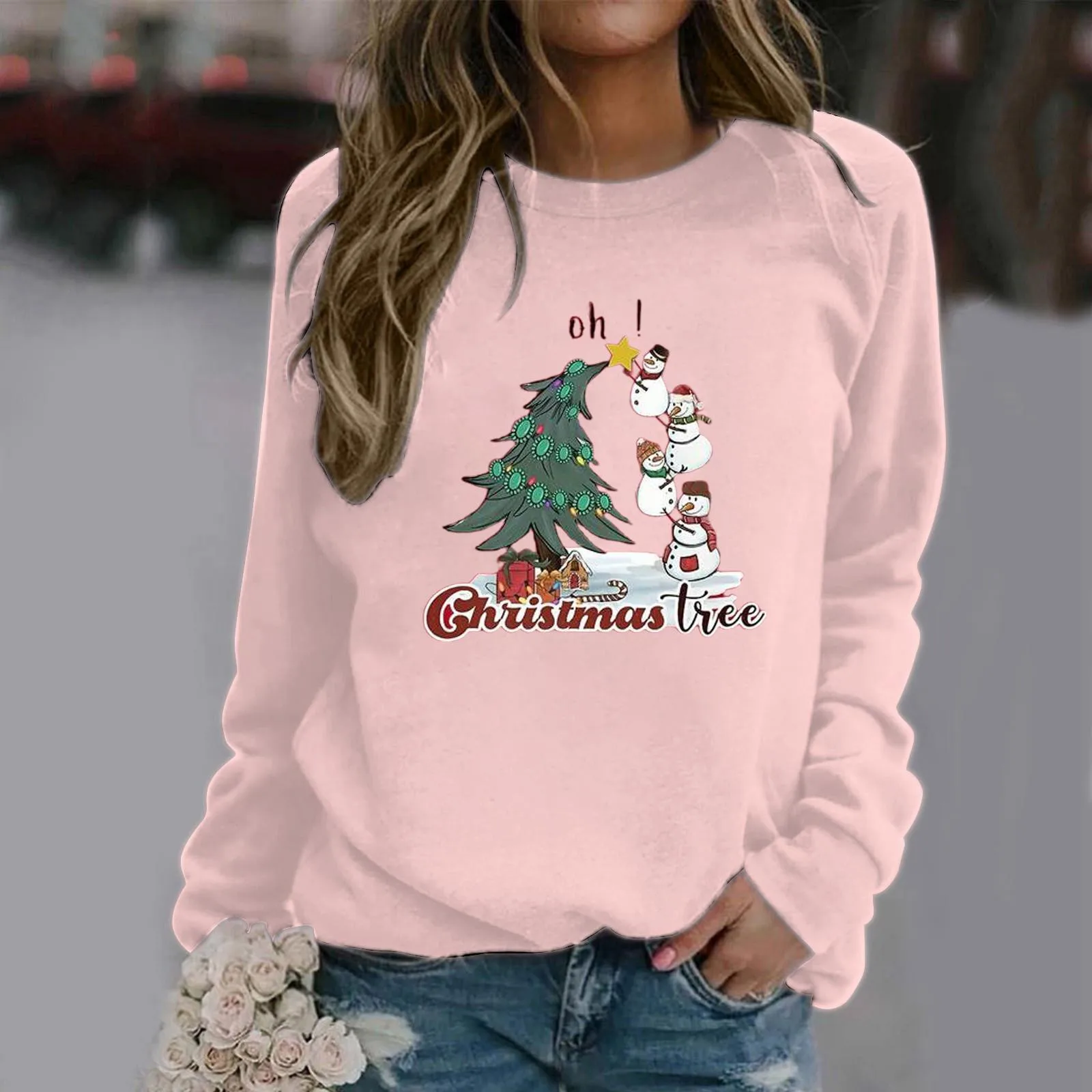 Womens Autumn And Winter Casual Fun Christmas Tree Snowman Printed Round Neck Long Sleeved Sweatshirt Cardigan Women Dressy Long
Womens Autumn And Winter Casual Fun Christmas Tree Snowman Printed Round Neck Long Sleeved Sweatshirt Cardigan Women Dressy Long