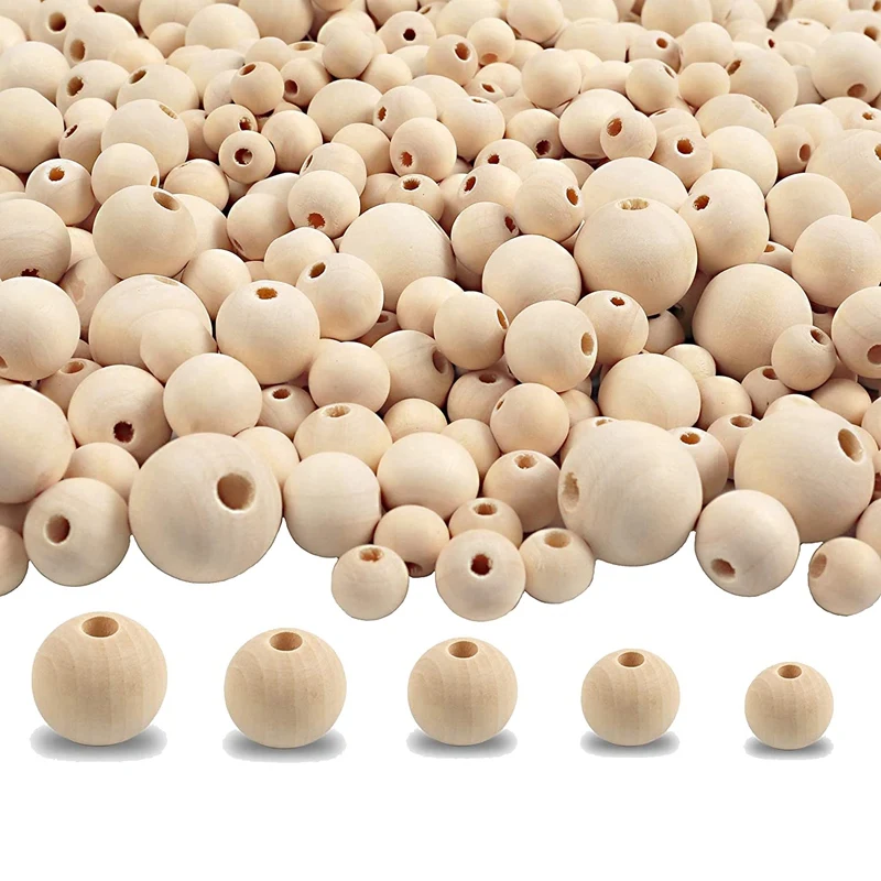 1100Pcs Wood Beads Unfinished Round Wooden Loose Beads Wood Spacer Beads For Craft Making Decorations And DIY Crafts
1100Pcs Wood Beads Unfinished Round Wooden Loose Beads Wood Spacer Beads For Craft Making Decorations And DIY Crafts