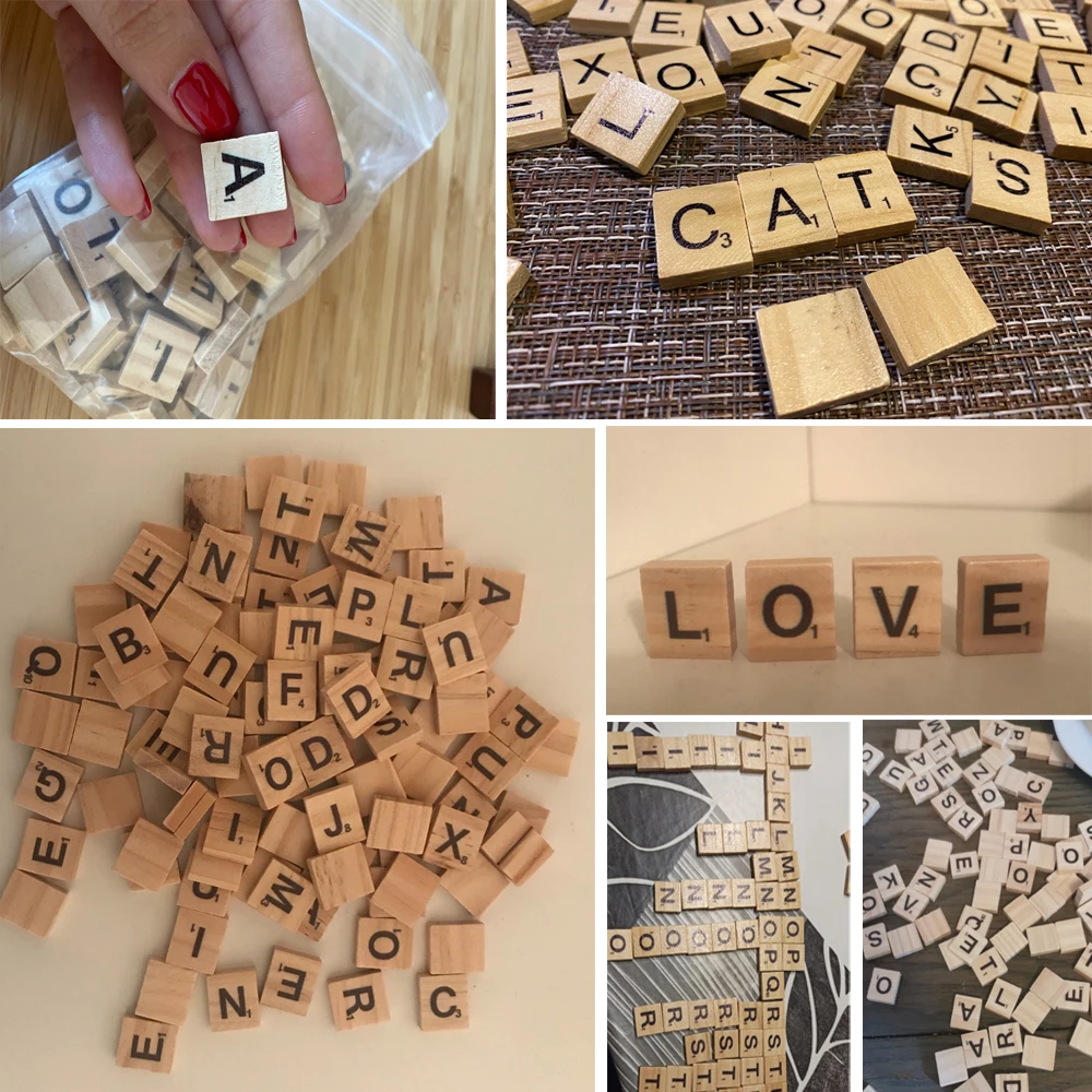 100Pcs Wooden Alphabet Tiles Black Letters & Numbers For Crafts Wood Digital Puzzle
100Pcs Wooden Alphabet Tiles Black Letters & Numbers For Crafts Wood Digital Puzzle