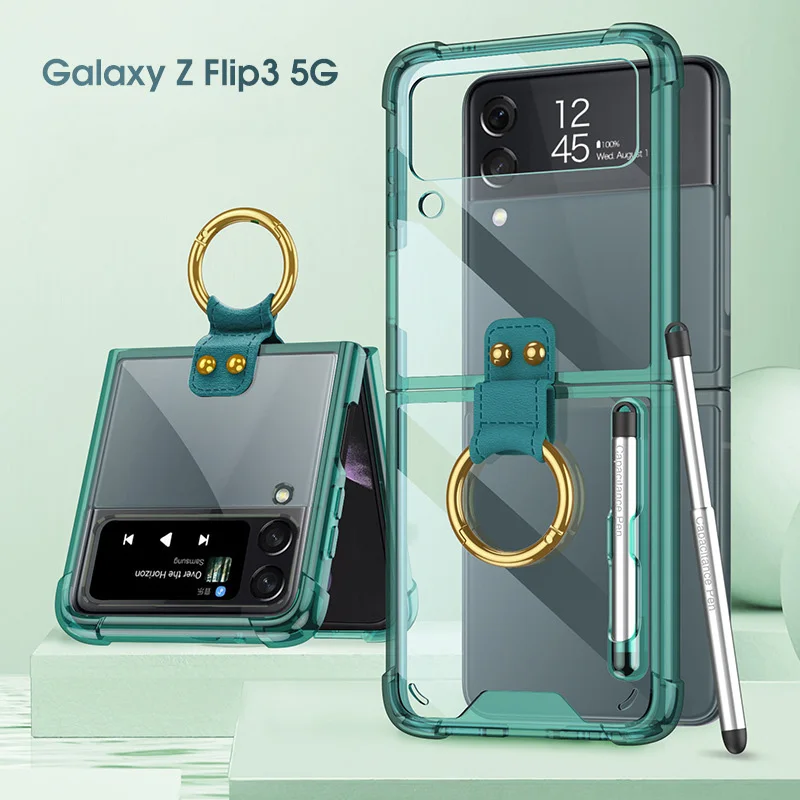 Luxury Transparent TPU Case for Samsung Galaxy Z Flip 3 5G Shockproof Cover for Samsung Z Flip3 Case With Ring And Pen
Luxury Transparent TPU Case for Samsung Galaxy Z Flip 3 5G Shockproof Cover for Samsung Z Flip3 Case With Ring And Pen