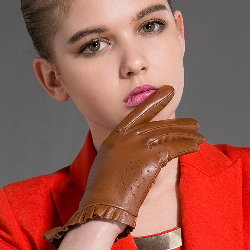 GOURS Fall and Winter Women Real Leather Gloves Brown Genuine Goatskin Gloves Thin Lining Fashion Soft Warm Mittens New GSL021
GOURS Fall and Winter Women Real Leather Gloves Brown Genuine Goatskin Gloves Thin Lining Fashion Soft Warm Mittens New GSL021