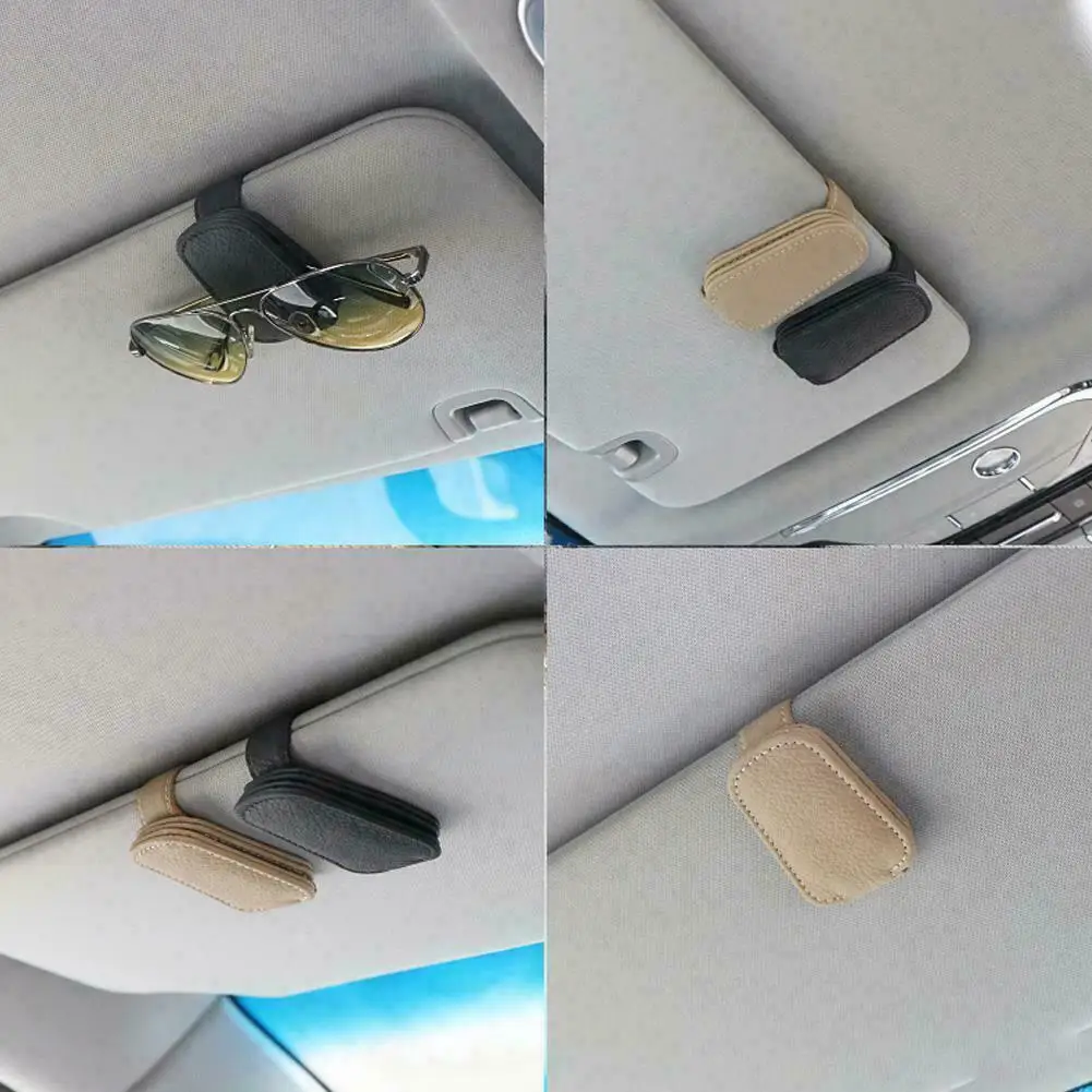Universal Leather Sun Visor Glasses Clip Car Interior Portable Holder Sunglasses Car Fastener Ticket Clips Card Accessories O3U9
Universal Leather Sun Visor Glasses Clip Car Interior Portable Holder Sunglasses Car Fastener Ticket Clips Card Accessories O3U9