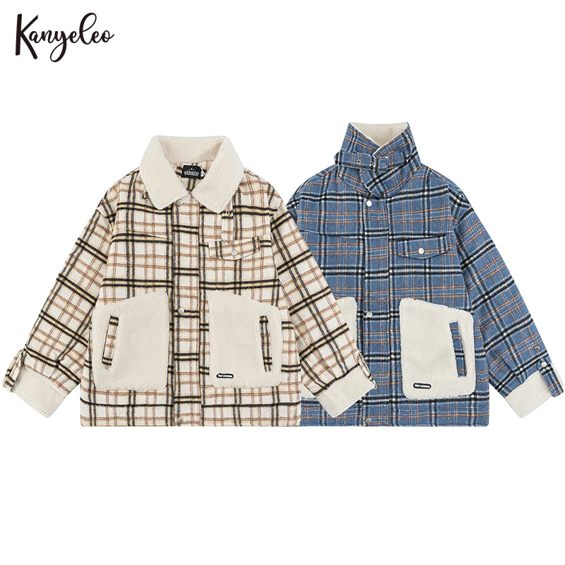 2023 Новый повседневный тренд клетчатая сращивающаяся куртка из овечьей шерсти с лацканами ветрозащитная хлопковая куртка 
2023 Новый повседневный тренд клетчатая сращивающаяся куртка из овечьей шерсти с лацканами ветрозащитная хлопковая куртка