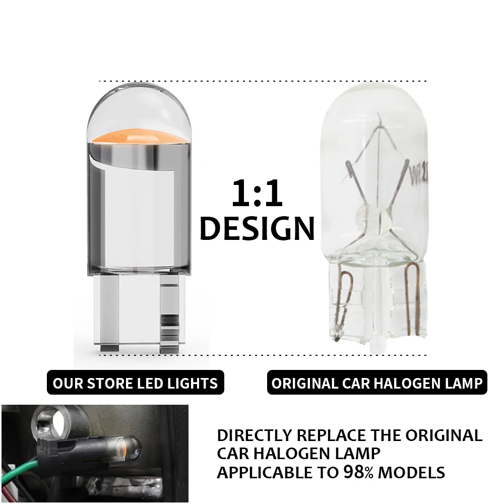1/2pcs 168 194 W5W Led T10 Car Light COB Glass 6000K White Auto Automobiles License Plate Lamp Dome Read DRL Bulb Style 12V
1/2pcs 168 194 W5W Led T10 Car Light COB Glass 6000K White Auto Automobiles License Plate Lamp Dome Read DRL Bulb Style 12V