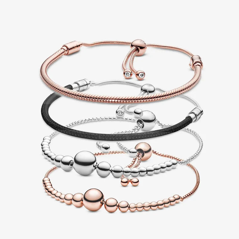 LoveRight Adjustable Snake Chain Pan-Style 925 Silver Round Beads For Original Pulsera Leather Bracelet Fine Jewelry Making DIY
LoveRight Adjustable Snake Chain Pan-Style 925 Silver Round Beads For Original Pulsera Leather Bracelet Fine Jewelry Making DIY
