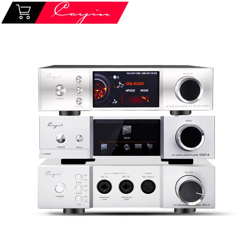 Cayin IDAP-6 Desktop Lossless Music Player + Cayin IDAC-6MK2 Decoder DAC + Cayin iHA-6 Headphone Amplifier
Cayin IDAP-6 Desktop Lossless Music Player + Cayin IDAC-6MK2 Decoder DAC + Cayin iHA-6 Headphone Amplifier