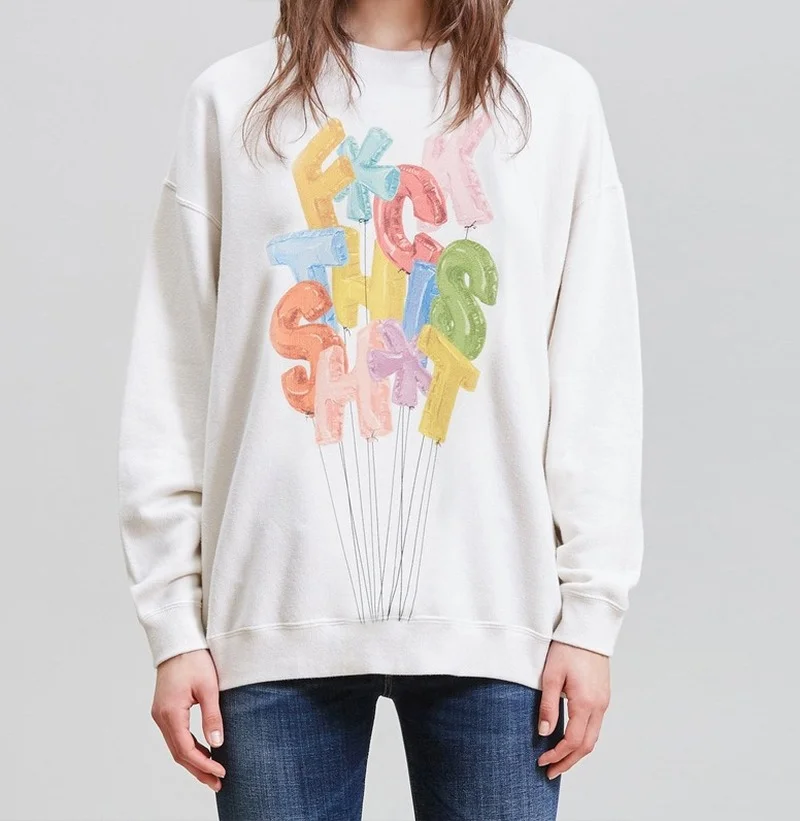 Новинка 2022, Женский цветной свитер с граффити и надписью на раннюю осень, повседневный Свободный пуловер с длинными рукавами и круглым вырезом для мужчин и женщин, топы 
Новинка 2022, Женский цветной свитер с граффити и надписью на раннюю осень, повседневный Свободный пуловер с длинными рукавами и круглым вырезом для мужчин и женщин, топы