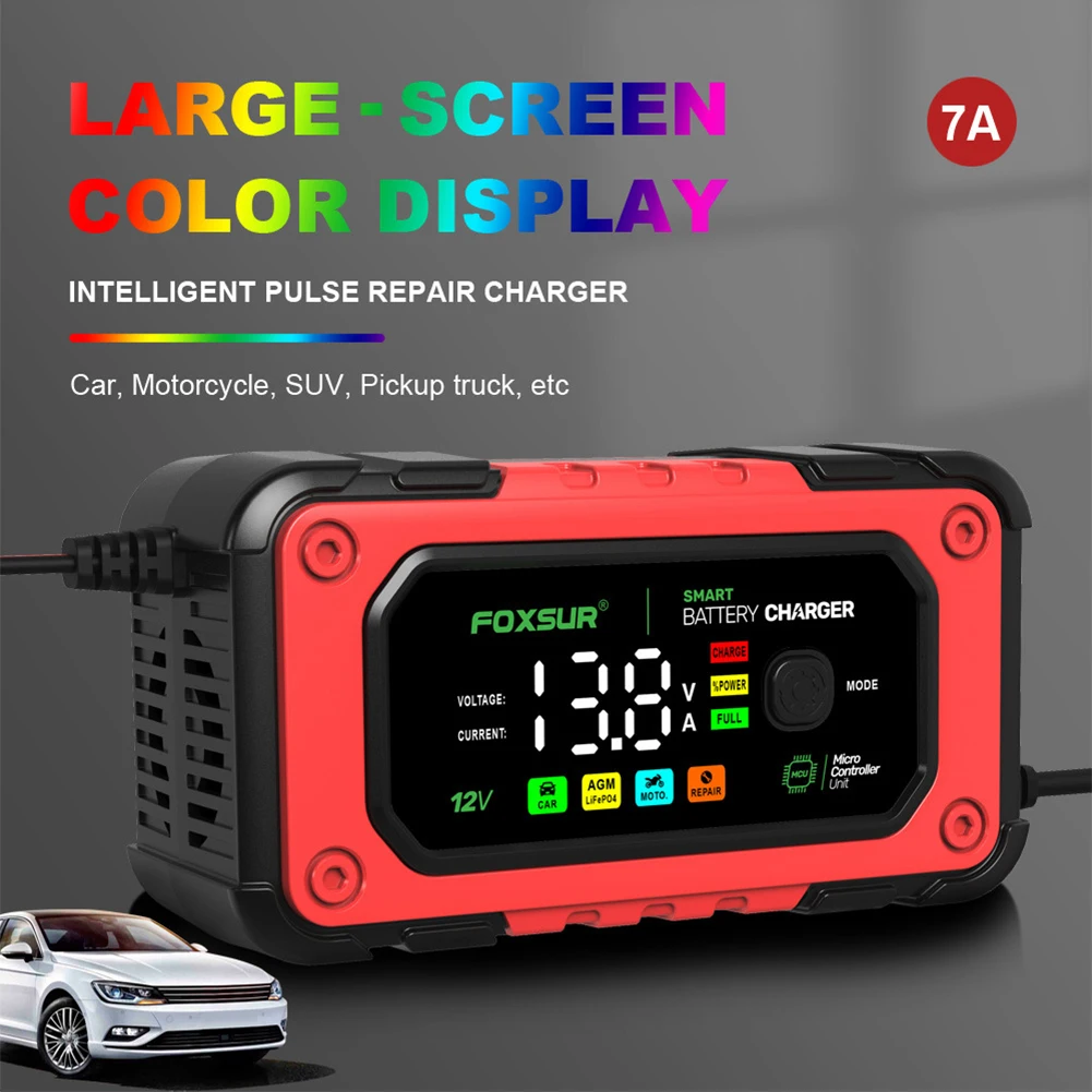 Universal Car Battery Charger 6A 12V Fully Automatic Battery Charging Device With LCD Display For Lead Acid Gel AGM Wet Battery
Universal Car Battery Charger 6A 12V Fully Automatic Battery Charging Device With LCD Display For Lead Acid Gel AGM Wet Battery
