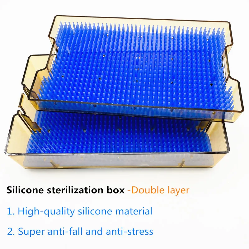 Silicone Double Layer Sterilization Tray Box Sterilization Box Disinfection Box Ophthalmic /dental Surgical tool
Silicone Double Layer Sterilization Tray Box Sterilization Box Disinfection Box Ophthalmic /dental Surgical tool