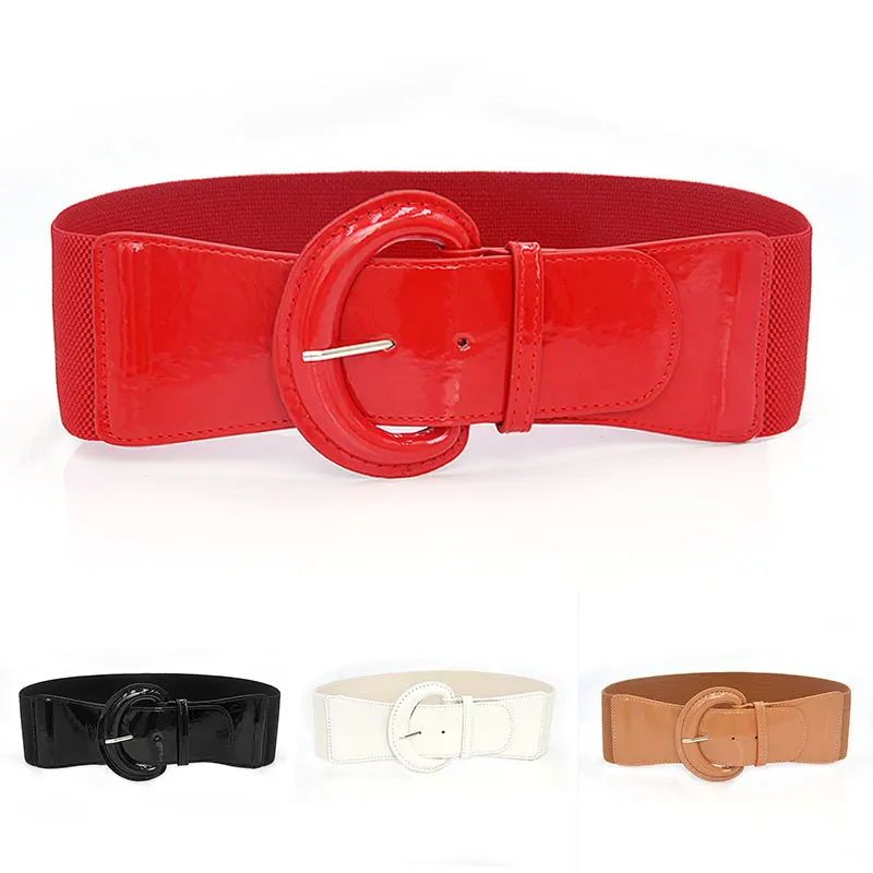 Women Luxury Waist Belts For Dress PU Patent Leather Elastic Band Waist Belt Solid Color Wide Cummerbunds For Ladies
Women Luxury Waist Belts For Dress PU Patent Leather Elastic Band Waist Belt Solid Color Wide Cummerbunds For Ladies